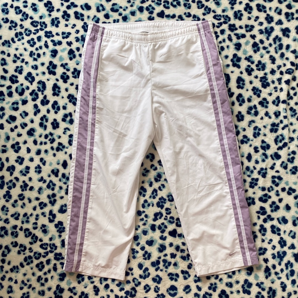 NIKE purple + white track pant 💜